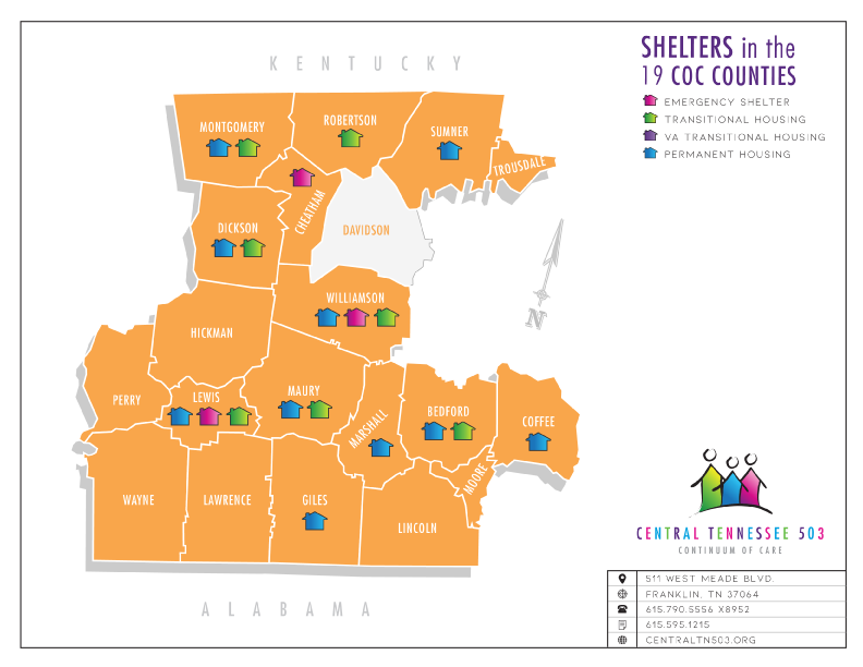 CoC Shelter List Map